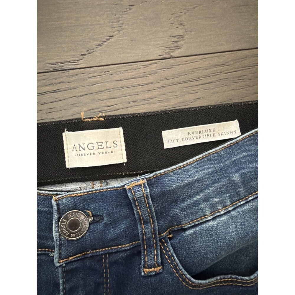 Angels Everluxe Lift Convertible Skinny Blue Denim Jeans Women Stretch 6/28 - Picture 2 of 5